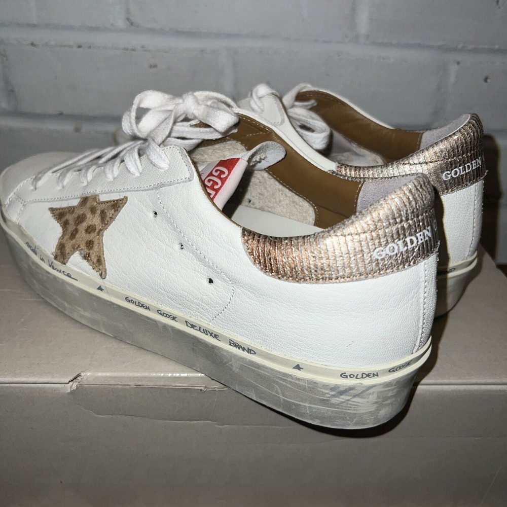 Golden Goose Hi Star Classic With List- Leather Upper Giraffe Horsy Star Size 40 - Picture 5 of 16